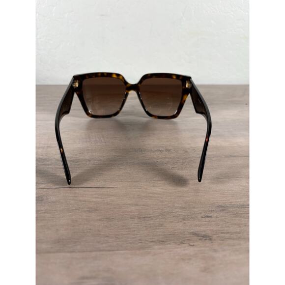 Dolce & Gabbana Crossed Brown Tortoise Sunglasses Women\'s NEW in Box- Case Cloth